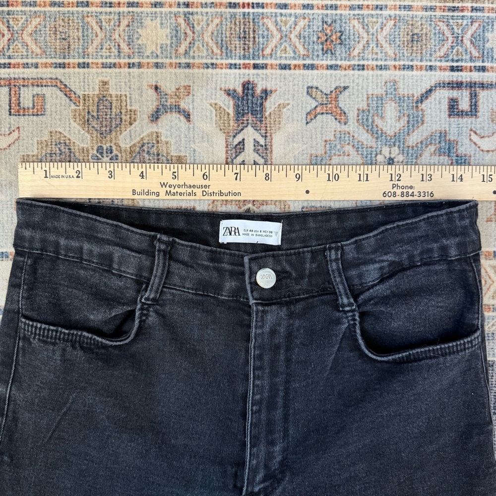 Zara High-Waist Black Skinny Jeans Women's Size 8 - Picture 10 of 12